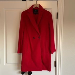 J. Crew NWOT Red wool pea coat | size small